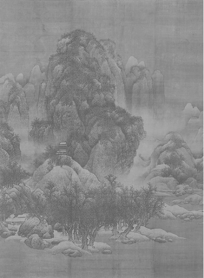 范宽（传） 雪景寒林图轴 北宋 纸本设色 193.5cm×160.cm 天津市艺术博物馆藏