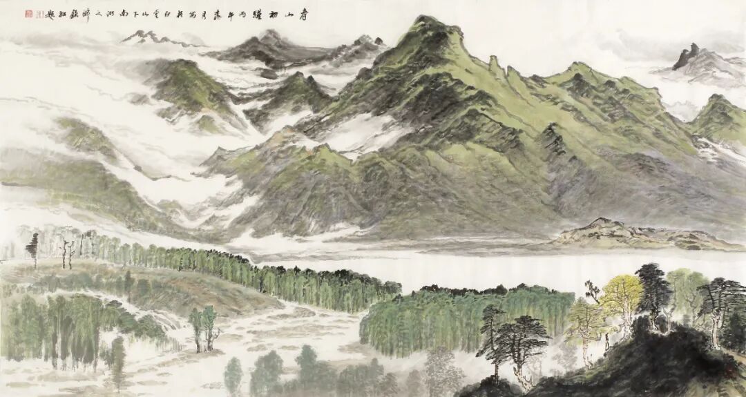 许钦松 青山初醒 180×97cm 2026年
