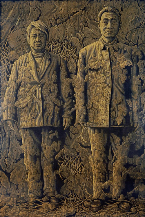 陈龙 炽土 版画 150cm×100cm 2004年