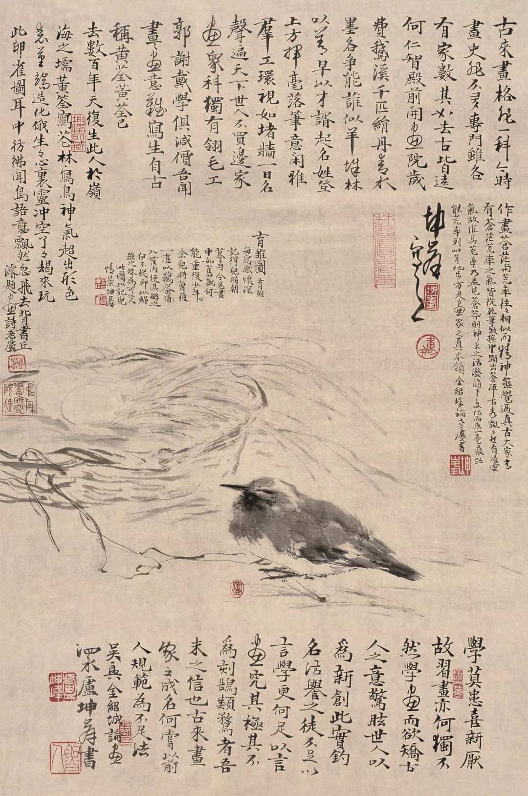 卢坤峰  育雏图  68×46cm  中国画