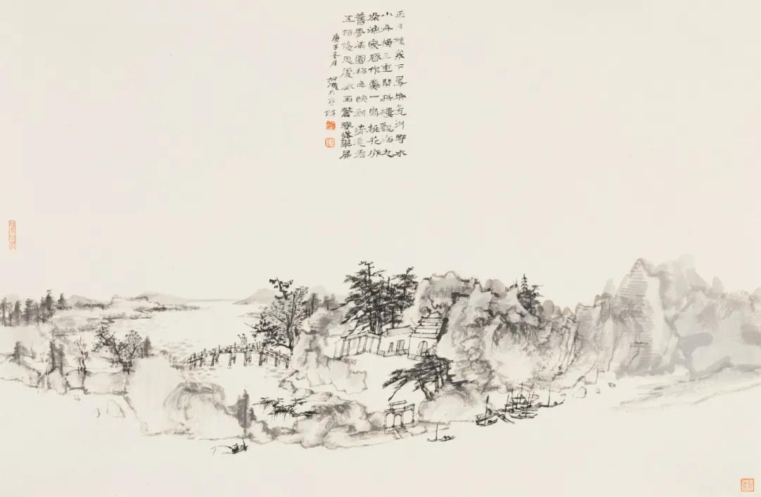 何加林 正月烟寒下西城 37cm×57cm