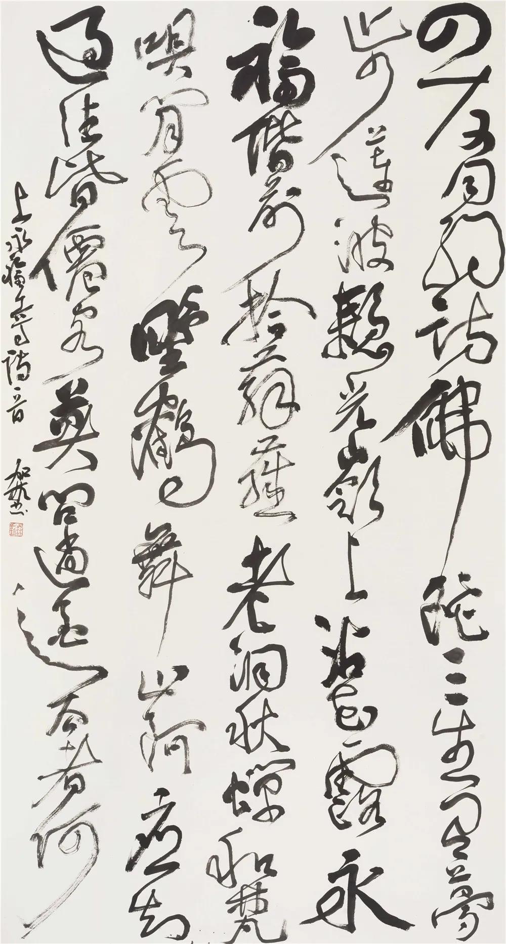何加林 四友同约访佛陀 179cm×96cm