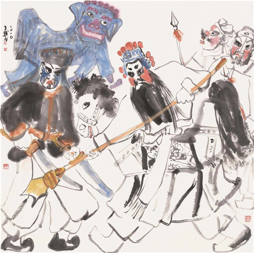 社火系列  124cm×124cm  2017年