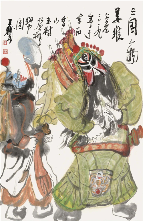 三国人物姜维  68cm×45cm  2019年
