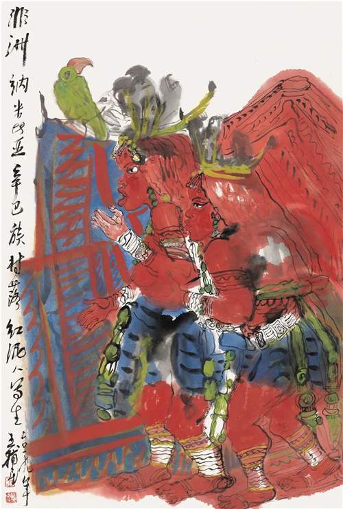 辛巴族部落写生  68cm×45cm  2019年