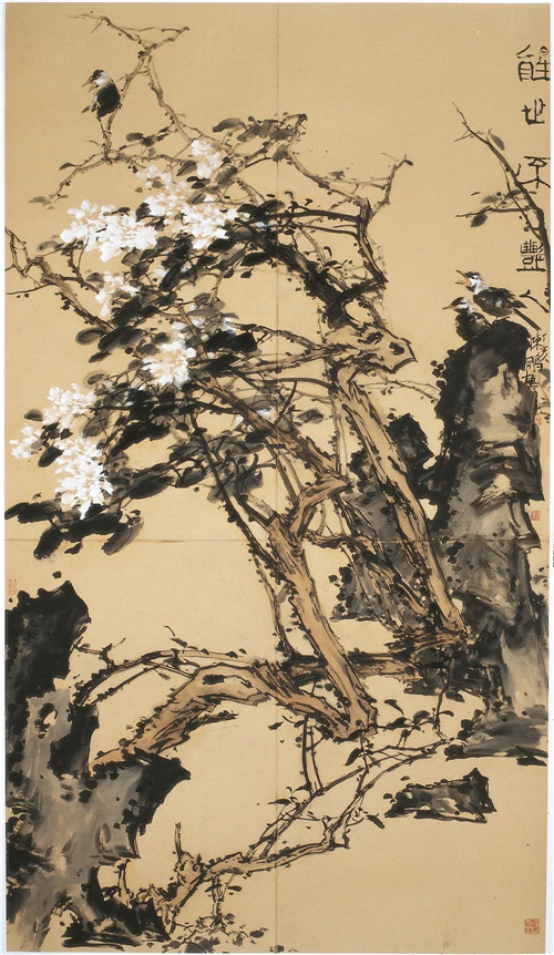 陈鹏 醒世不艳人 250cmx138cm 纸本彩墨 2007年