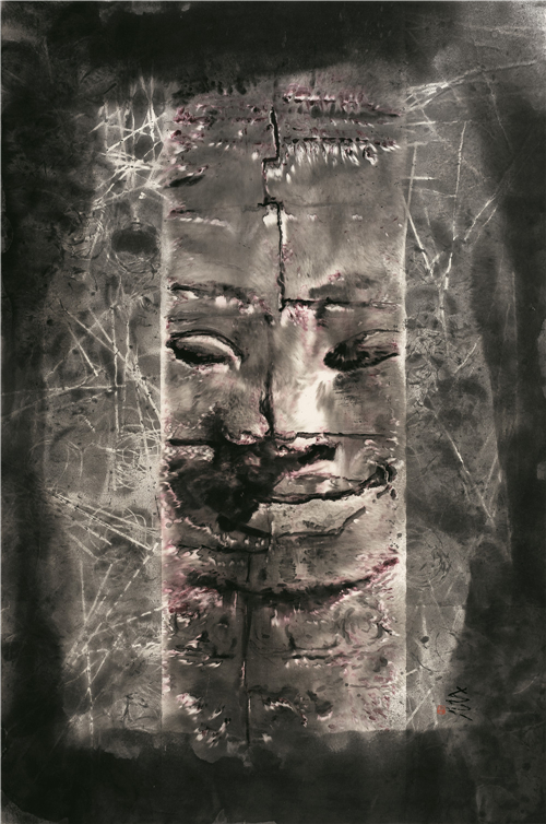 方土 吴哥的微笑 220cm×145cm 纸本设色 2020年