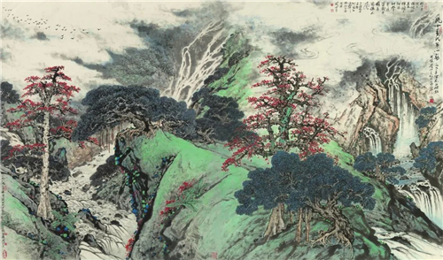 关山月 九十年代第一春 中国画 169cm×286cm 1990年
