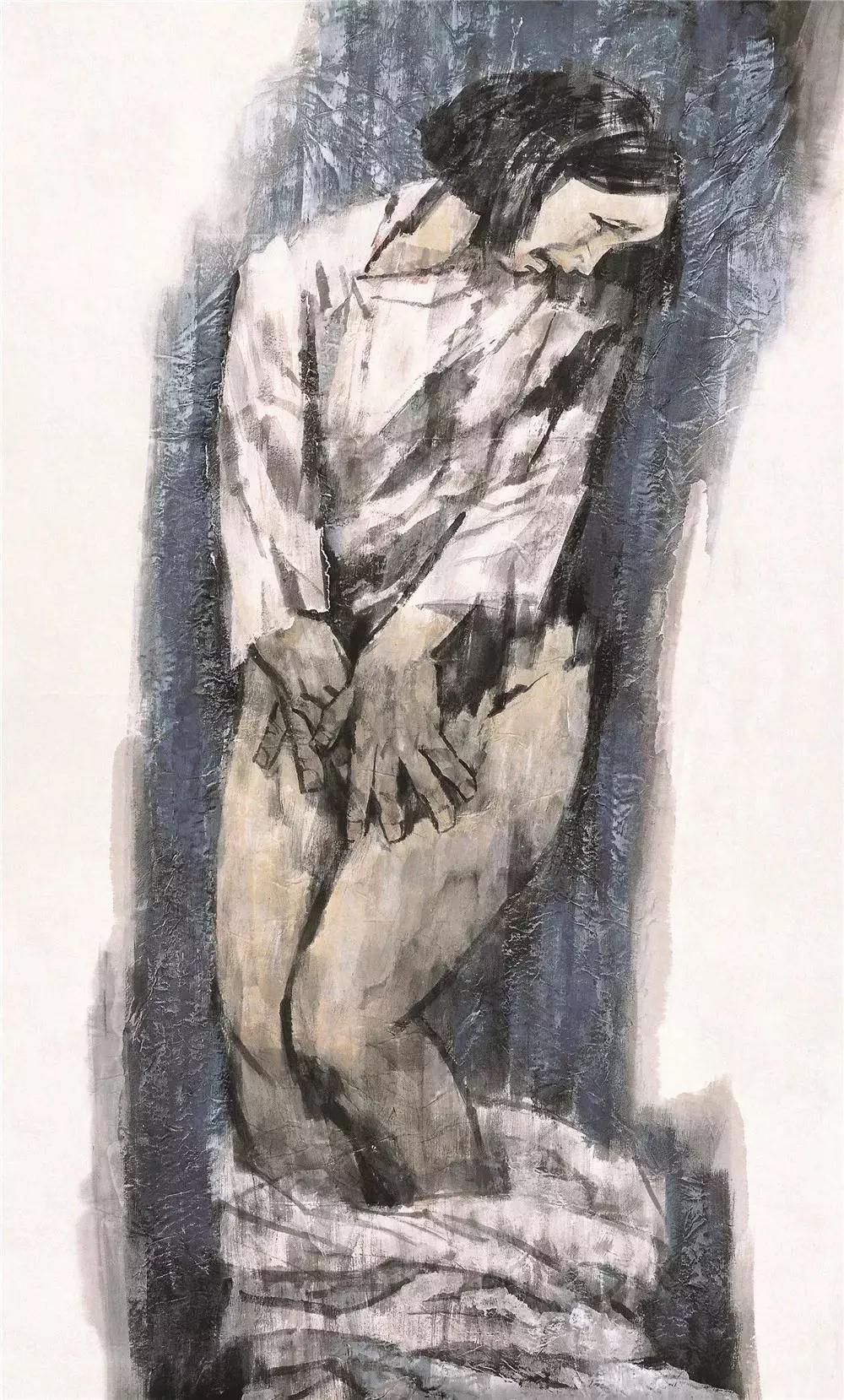 王迎春 屈辱的女人之二 199cm×110cm 2002年 中国美术馆藏